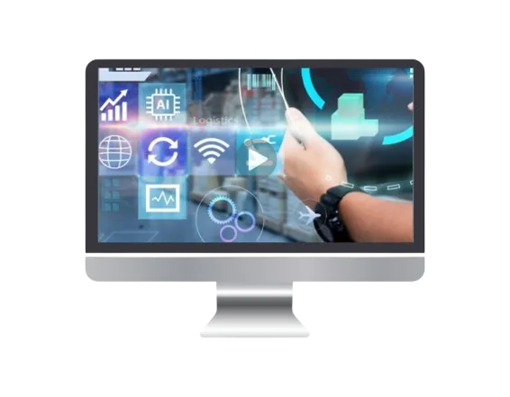 computer screen with icons